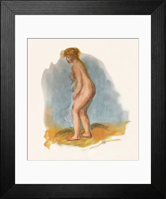 Framed Print : Bather Standing, 1946. Artist: Pierre-Auguste Renoir Framed Print : Bather Standing, 1946. Artist: Pierre-Auguste Renoir