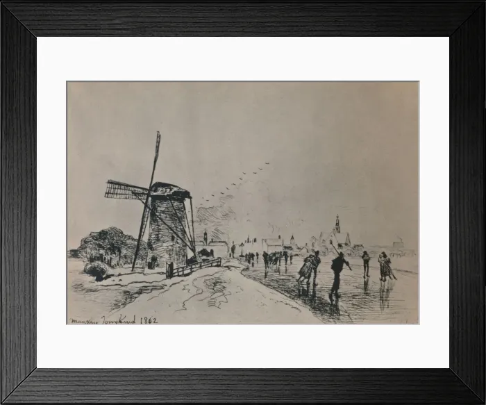 Framed Print : View of the Town of Mssluis, 1862, (1946). Artist: Johan Barthold Jongkind Framed Print : View of the Town of Mssluis, 1862, (1946). Artist: Johan Barthold Jongkind