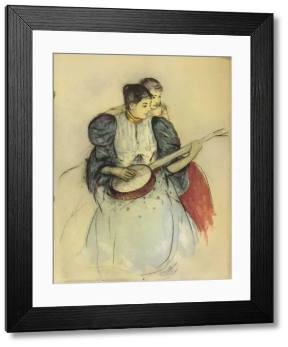 Framed Print : The Banjo Lesson, 1893, (1946). Artist: Mary Cassatt Framed Print : The Banjo Lesson, 1893, (1946). Artist: Mary Cassatt