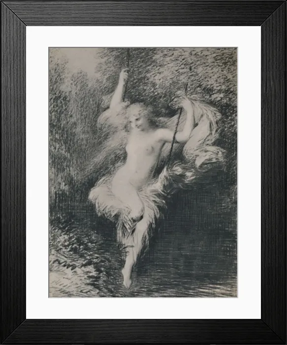 Framed Print : Sarah the Bather, 1892, (1946). Artist: Henri Fantin-Latour Framed Print : Sarah the Bather, 1892, (1946). Artist: Henri Fantin-Latour