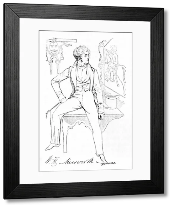 Framed Print : William Harrison Ainsworth, c1835, (1904). Artist: Alfred Crowquill Framed Print : William Harrison Ainsworth, c1835, (1904). Artist: Alfred Crowquill