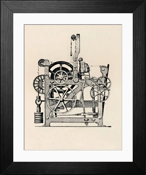 Framed Print : Power Loom (Side View), 1836, (1904) Framed Print : Power Loom (Side View), 1836, (1904)