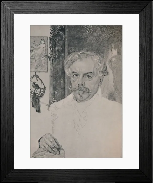 Framed Print : Portrait of Edmund De Goncourt, 1882, (1946). Artist: Felix Bracquemond Framed Print : Portrait of Edmund De Goncourt, 1882, (1946). Artist: Felix Bracquemond