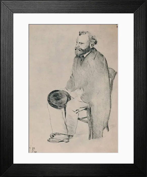 Framed Print : Portrait of Manet Seated, c. 1865, (1946). Artist: Edgar Degas Framed Print : Portrait of Manet Seated, c. 1865, (1946). Artist: Edgar Degas