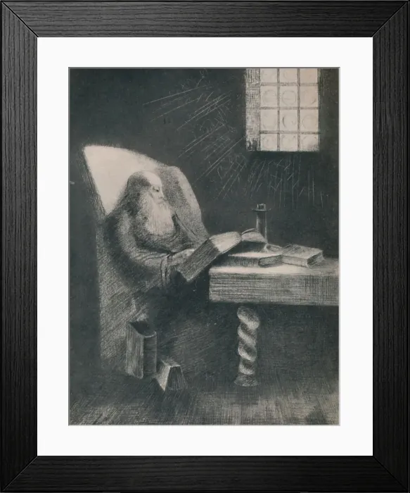Framed Print : The Reader, c. 1892, (1946). Artist: Odilon Redon Framed Print : The Reader, c. 1892, (1946). Artist: Odilon Redon