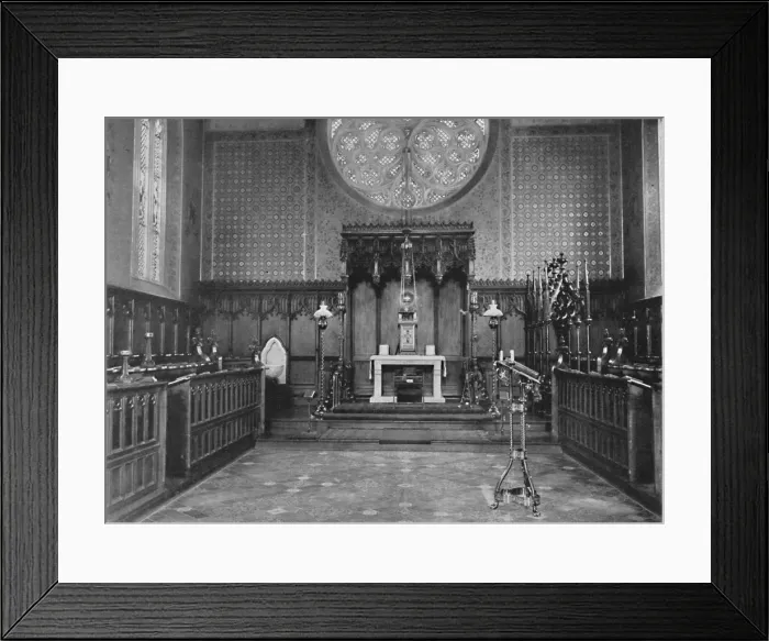 Framed Print : The Chancel, Catholic Apostolic Church, Albury Park, 1904 Framed Print : The Chancel, Catholic Apostolic Church, Albury Park, 1904