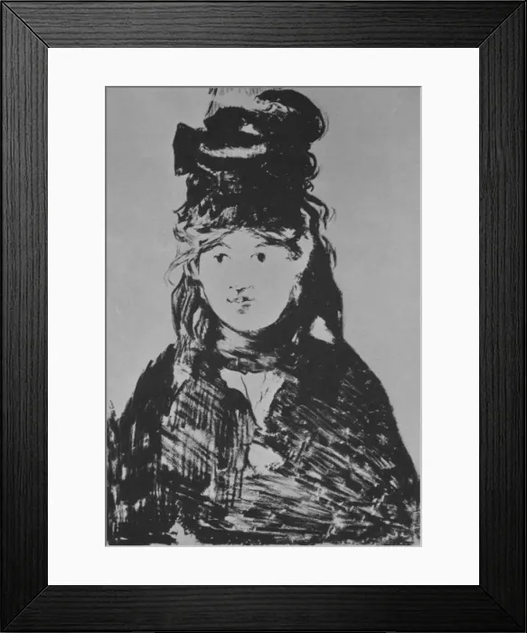 Framed Print : Berthe Morisot, c. 1870s, (1946). Artist: Edouard Manet Framed Print : Berthe Morisot, c. 1870s, (1946). Artist: Edouard Manet