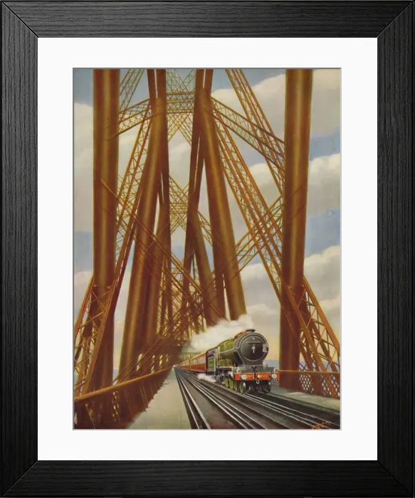 Framed Print : East Coast Express Crossing the Forth Bridge, 1926 Framed Print : East Coast Express Crossing the Forth Bridge, 1926