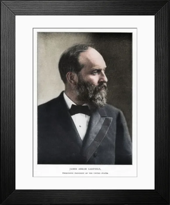 Framed Print : James Abram Garfield, 20th President of the United States, c1881 Framed Print : James Abram Garfield, 20th President of the United States, c1881