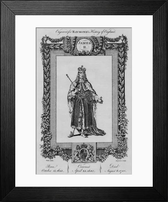 Framed Print : James II, c1787 Framed Print : James II, c1787