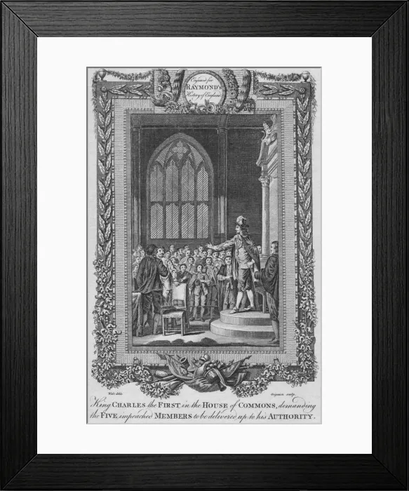 Framed Print : King Charles the First in the House of Commons, c1787 Framed Print : King Charles the First in the House of Commons, c1787