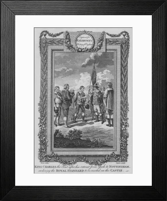 Framed Print : King Charles the First after his retreat from York to Nottingham, c1787 Framed Print : King Charles the First after his retreat from York to Nottingham, c1787
