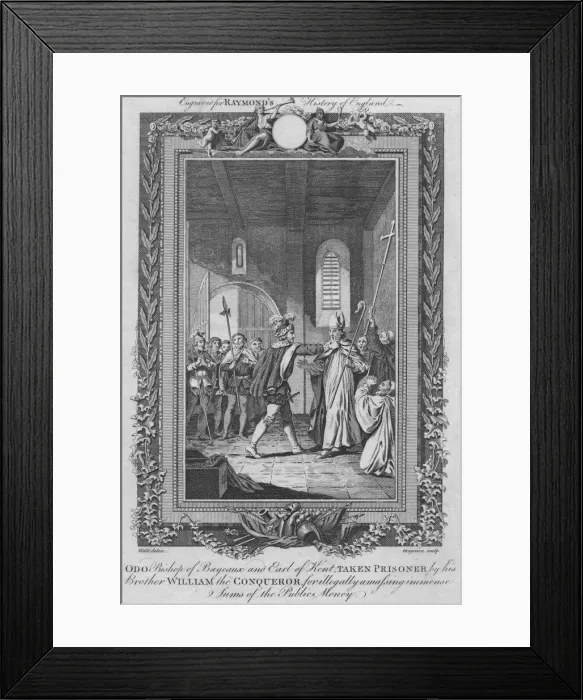 Framed Print : Odo Bishop of Bayeaux, Earl of Kent, Taken Prisoner by his Brother William the Conqueror, c1787 Framed Print : Odo Bishop of Bayeaux, Earl of Kent, Taken Prisoner by his Brother William the Conqueror, c1787