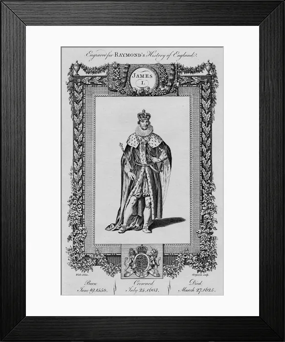 Framed Print : James I, c1787 Framed Print : James I, c1787