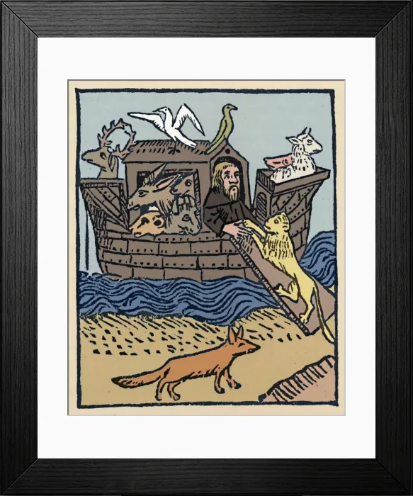 Framed Print : Noahs Ark, 1483, (1947). Artist: William Caxton Framed Print : Noahs Ark, 1483, (1947). Artist: William Caxton