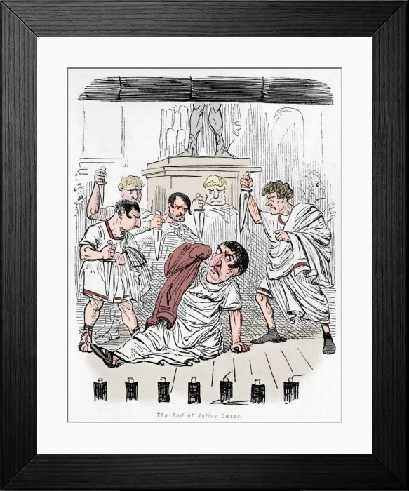 Framed Print : The End of Julius Caesar, 1852. Artist: John Leech Framed Print : The End of Julius Caesar, 1852. Artist: John Leech