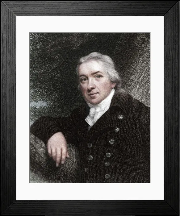 Framed Print : Edward Jenner, English physician, 1837 Framed Print : Edward Jenner, English physician, 1837