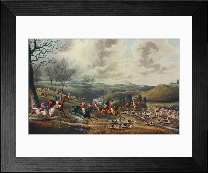 Framed Print : Chase of the Roebuck: Full Cry, c1800, (1922). Artists: Henry Thomas Alken, Richard Reeve Framed Print : Chase of the Roebuck: Full Cry, c1800, (1922). Artists: Henry Thomas Alken, Richard Reeve