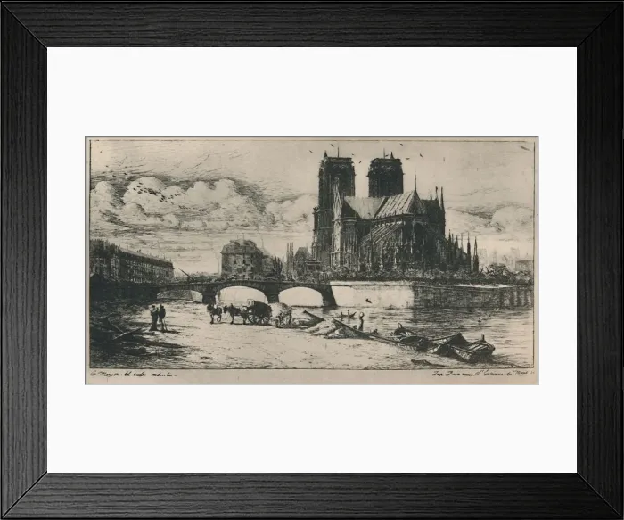 Framed Print : L Abside De Notre-Dame De Paris (4th State, 6 1 / 2 x 11 3 / 4 Inches), 1854, (1927). Artist: Charles Meryon Framed Print : L Abside De Notre-Dame De Paris (4th State, 6 1 / 2 x 11 3 / 4 Inches), 1854, (1927). Artist: Charles Meryon
