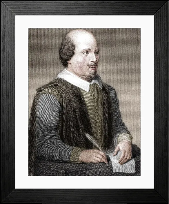 Framed Print : William Shakespeare, English poet and playwright, (1820). Artist: William Finden Framed Print : William Shakespeare, English poet and playwright, (1820). Artist: William Finden