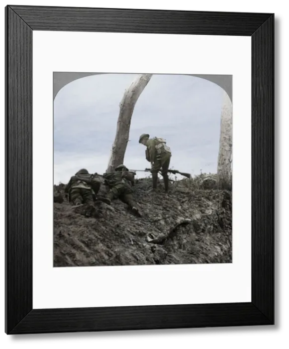 Framed Print : Battle of Polygon Wood, near Ypres, Flanders, Belgium, World War I, September 1917. Artist: Realistic Travels Publishers Framed Print : Battle of Polygon Wood, near Ypres, Flanders, Belgium, World War I, September 1917. Artist: Realistic Travels Publishers