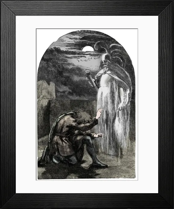 Framed Print : Scene from Shakespeares Hamlet, 19th century Framed Print : Scene from Shakespeares Hamlet, 19th century