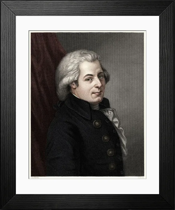 Framed Print : Mozart, 19th century. Artist: C Cook Framed Print : Mozart, 19th century. Artist: C Cook