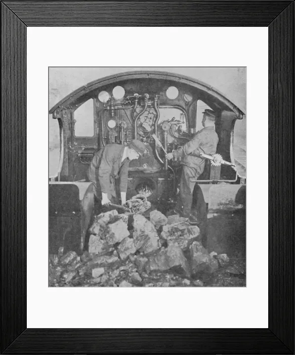Framed Print : On the Footplate of a Great Western Express Engine, 1926 Framed Print : On the Footplate of a Great Western Express Engine, 1926