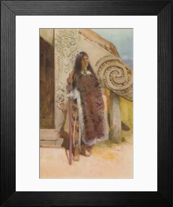 Framed Print : Maori in Native Costume, 1924