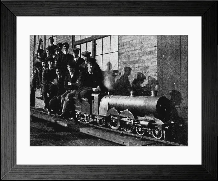 Framed Print : Testing A Miniature Atlantic Engine at Northampton, 1926 Framed Print : Testing A Miniature Atlantic Engine at Northampton, 1926