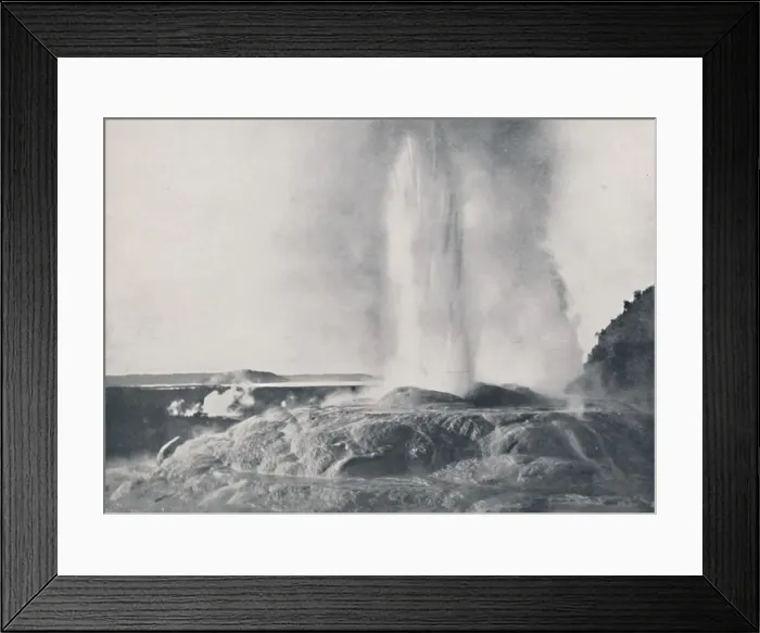 Framed Print : Geyser;New Zealand, 1924. Artist: Valentine & Sons