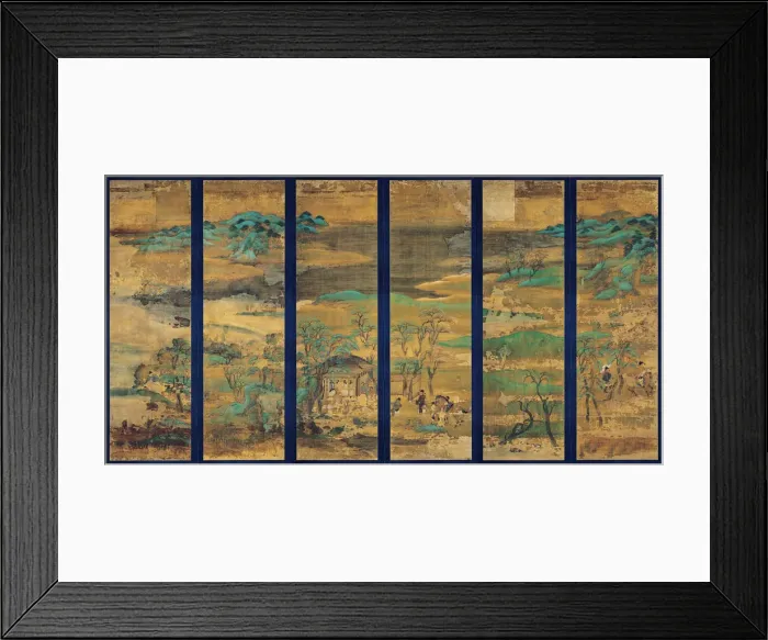 Framed Print : Landscape screen, 11th-12th century. Artist: Anonymous Framed Print : Landscape screen, 11th-12th century. Artist: Anonymous