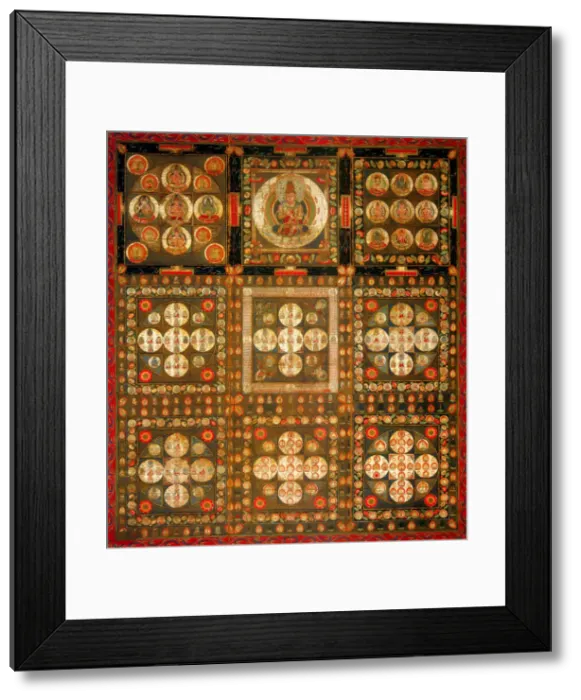 Framed Print : Garbhadhatu Mandala, 8th / 9th century. Artist: Anonymous Framed Print : Garbhadhatu Mandala, 8th / 9th century. Artist: Anonymous
