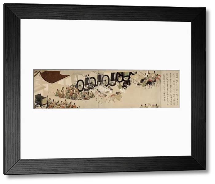 Framed Print : Illustrated Tale of the Heiji Civil War (The Imperial Visit to Rokuhara) 6 scroll, 13th century. Artist: Anonymous Framed Print : Illustrated Tale of the Heiji Civil War (The Imperial Visit to Rokuhara) 6 scroll, 13th century. Artist: Anonymous