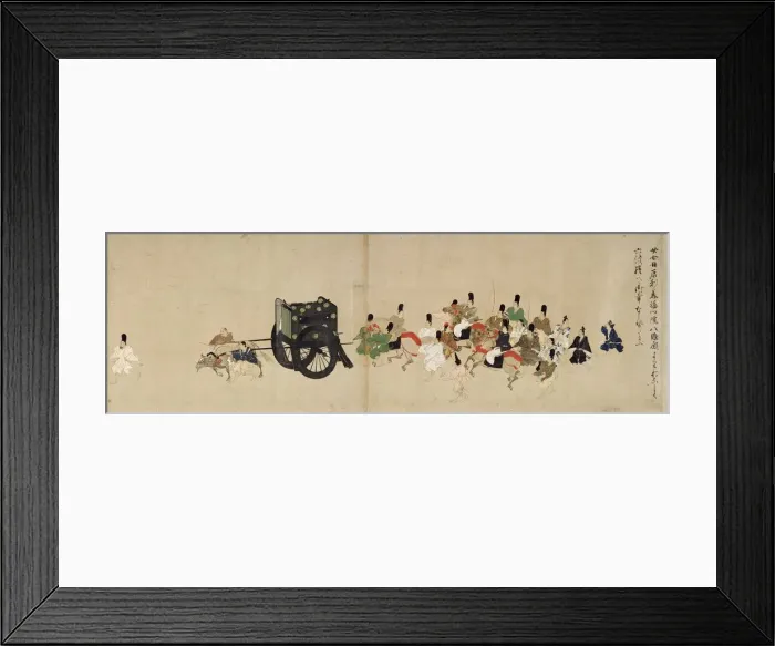 Framed Print : Illustrated Tale of the Heiji Civil War (The Imperial Visit to Rokuhara) 5 scroll, 13th century. Artist: Anonymous Framed Print : Illustrated Tale of the Heiji Civil War (The Imperial Visit to Rokuhara) 5 scroll, 13th century. Artist: Anonymous
