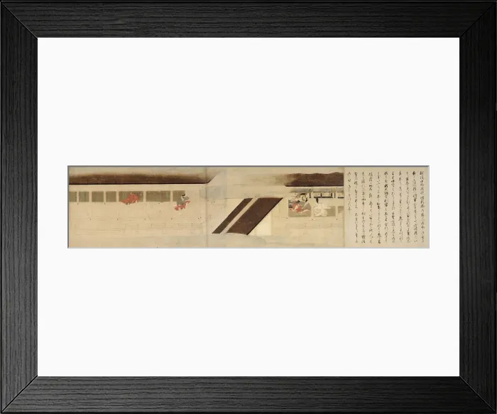 Framed Print : Illustrated Tale of the Heiji Civil War (The Imperial Visit to Rokuhara) 7 scroll, 13th century. Artist: Anonymous Framed Print : Illustrated Tale of the Heiji Civil War (The Imperial Visit to Rokuhara) 7 scroll, 13th century. Artist: Anonymous