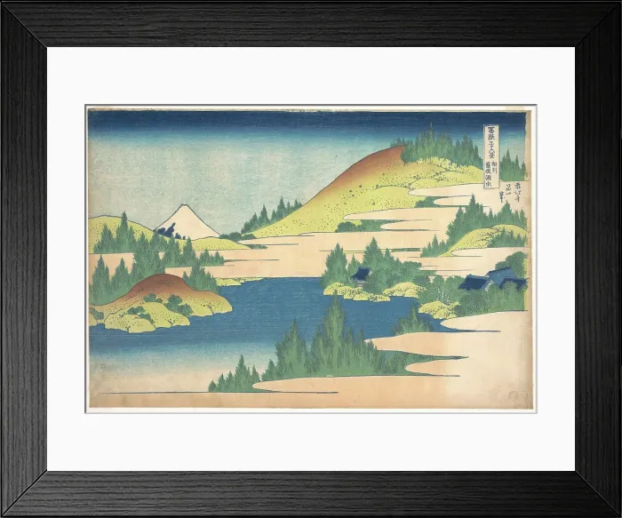 Framed Print : The lake of Hakone in Sagami Province (from a Series 36 Views of Mount Fuji), 1830-1833. Artist: Hokusai, Katsushika (1760-1849) Framed Print : The lake of Hakone in Sagami Province (from a Series 36 Views of Mount Fuji), 1830-1833. Artist: Hokusai, Katsushika (1760-1849)