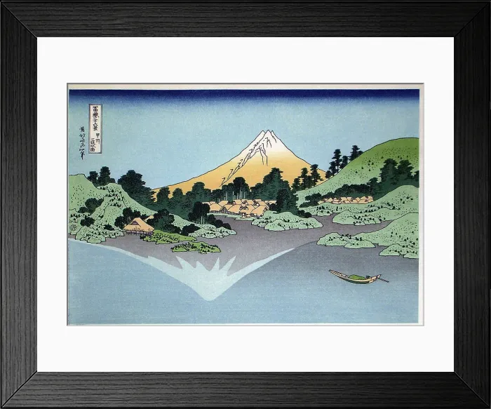 Framed Print : Reflection in the Surface of the Water, Misaka, Kai Province (from the series Thirty-Six Views of Mt Fuji), 1830-1833. Artist: Hokusai, Katsushika (1760-1849) Framed Print : Reflection in the Surface of the Water, Misaka, Kai Province (from the series Thirty-Six Views of Mt Fuji), 1830-1833. Artist: Hokusai, Katsushika (1760-1849)