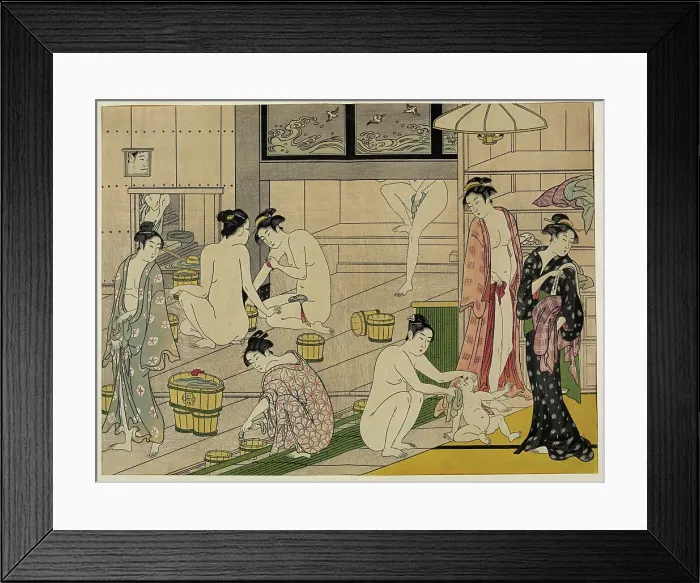 Framed Print : The Bathhouse Women, 1790s. Artist: Kiyonaga, Torii (1752-1815) Framed Print : The Bathhouse Women, 1790s. Artist: Kiyonaga, Torii (1752-1815)