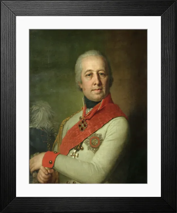 Framed Print : Portrait of Ivan Petrovich Dunin, 1801. Artist: Borovikovsky, Vladimir Lukich (1757-1825) Framed Print : Portrait of Ivan Petrovich Dunin, 1801. Artist: Borovikovsky, Vladimir Lukich (1757-1825)