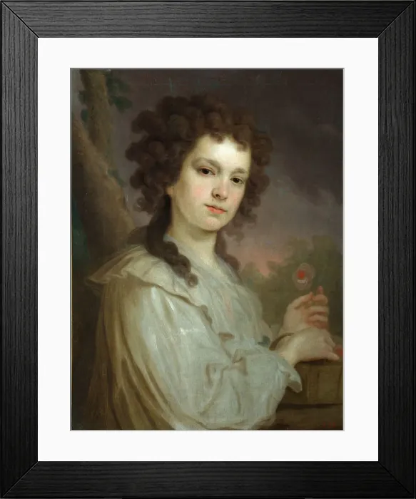 Framed Print : Portrait of Olga Kuzminichna Filippova (1772-1829), 1790. Artist: Borovikovsky, Vladimir Lukich (1757-1825) Framed Print : Portrait of Olga Kuzminichna Filippova (1772-1829), 1790. Artist: Borovikovsky, Vladimir Lukich (1757-1825)
