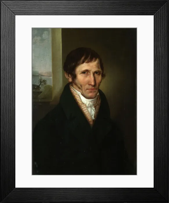 Framed Print : Portrait of the Krasnopolets estate manager in Pskov Region, ca 1813. Artist: Borovikovsky, Vladimir Lukich (1757-1825) Framed Print : Portrait of the Krasnopolets estate manager in Pskov Region, ca 1813. Artist: Borovikovsky, Vladimir Lukich (1757-1825)