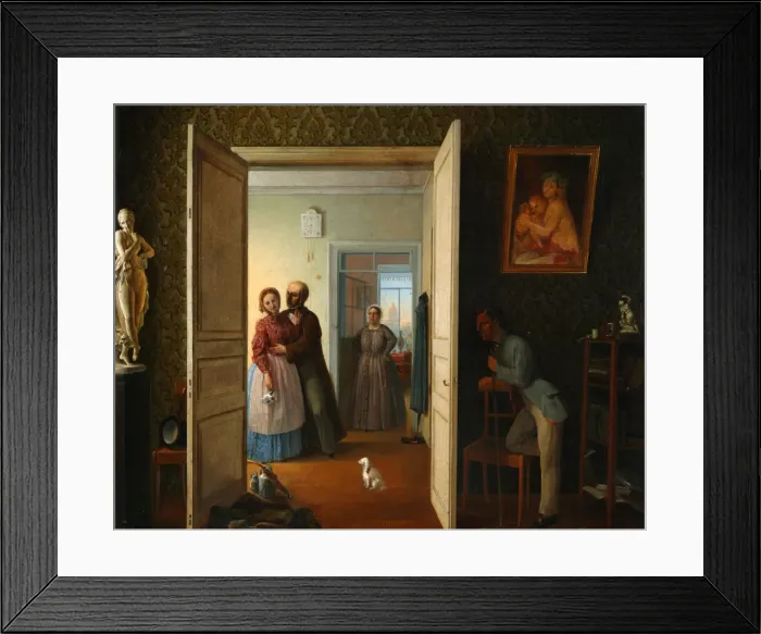 Framed Print : Unsuccessful Rendezvous, 1869. Artist: Bovin, Vasily Nikiforovich (1815-1870) Framed Print : Unsuccessful Rendezvous, 1869. Artist: Bovin, Vasily Nikiforovich (1815-1870)
