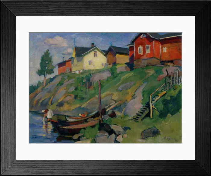 Framed Print : A country village in Finland, 1915. Artist: Braz, Osip Emmanuilovich (1872-1936) Framed Print : A country village in Finland, 1915. Artist: Braz, Osip Emmanuilovich (1872-1936)