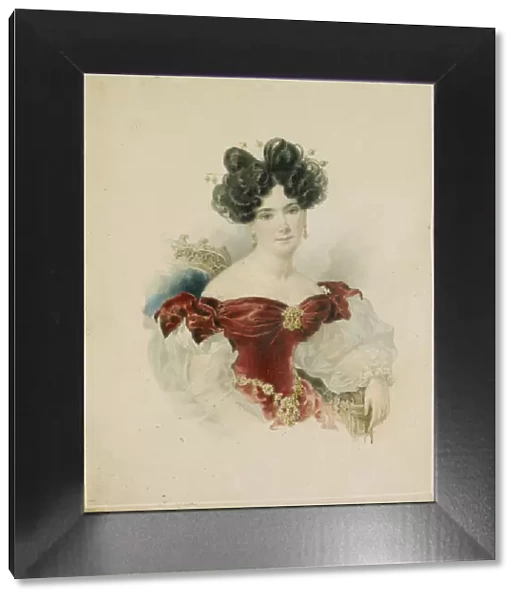 Portrait of Princess Natalia Viktorovna Kochubey, nee Kochubey (1800-1854), 1830s. Artist: Briullov, Alexander Pavlovich (1798-1877)