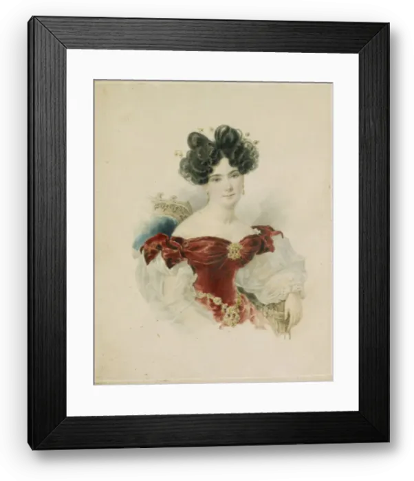 Framed Print : Portrait of Princess Natalia Viktorovna Kochubey, nee Kochubey (1800-1854), 1830s. Artist: Briullov, Alexander Pavlovich (1798-1877) Framed Print : Portrait of Princess Natalia Viktorovna Kochubey, nee Kochubey (1800-1854), 1830s. Artist: Briullov, Alexander Pavlovich (1798-1877)