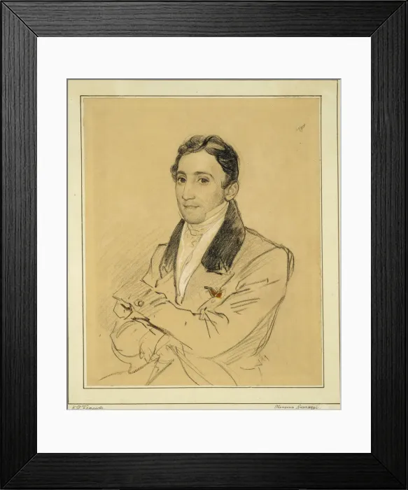 Framed Print : Portrait of the writer Francesco Domenico Guerrazzi (1804-1873), 1834. Artist: Briullov, Karl Pavlovich (1799-1852) Framed Print : Portrait of the writer Francesco Domenico Guerrazzi (1804-1873), 1834. Artist: Briullov, Karl Pavlovich (1799-1852)