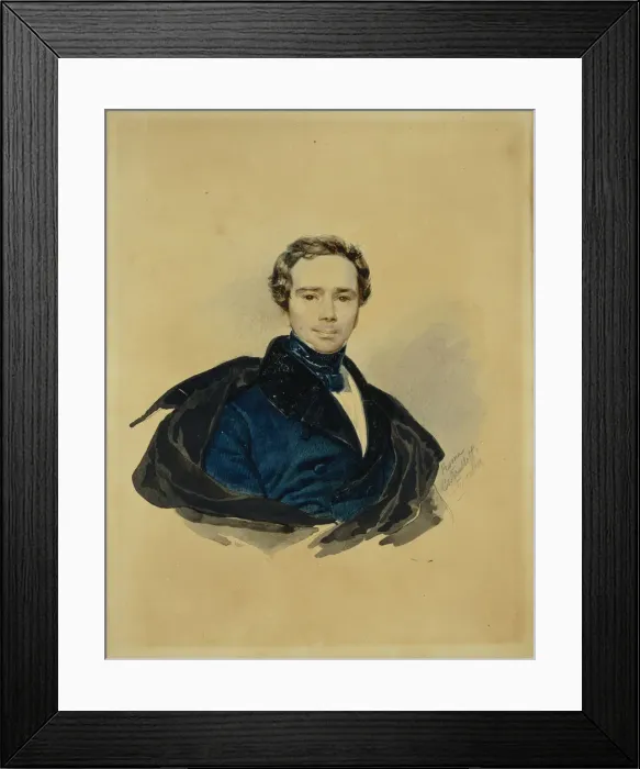Framed Print : Portrait of Count Fyodor Fyodorovich Golitsyn (1794-1854), 1833. Artist: Briullov, Karl Pavlovich (1799-1852) Framed Print : Portrait of Count Fyodor Fyodorovich Golitsyn (1794-1854), 1833. Artist: Briullov, Karl Pavlovich (1799-1852)