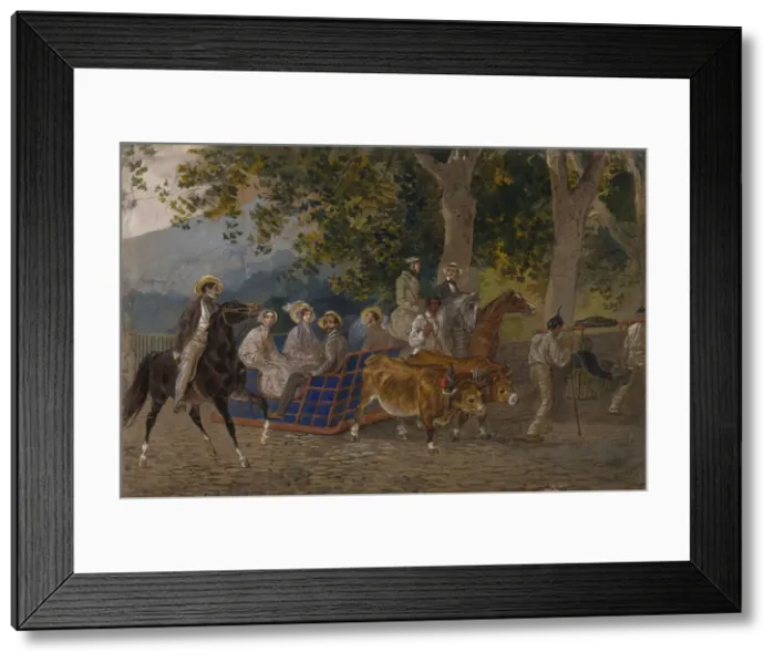 Framed Print : Ride, 1849. Artist: Briullov, Karl Pavlovich (1799-1852) Framed Print : Ride, 1849. Artist: Briullov, Karl Pavlovich (1799-1852)