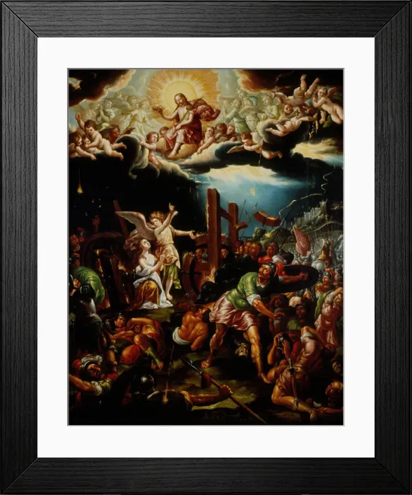 Framed Print : The Martyrdom of Saint Catherine of Alexandria, Mid of the 18th cen Artist: Rioja, Hipolito de (active Mid of 18th cen. ) Framed Print : The Martyrdom of Saint Catherine of Alexandria, Mid of the 18th cen Artist: Rioja, Hipolito de (active Mid of 18th cen. )
